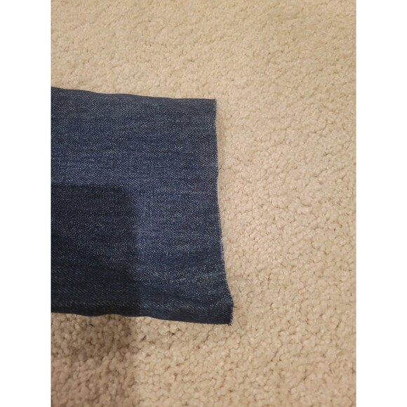 NEW Pol Women Jean  Denim jacket Raw Collar And Hem Size Small Y2K Boho Hippie - Picture 4 of 8